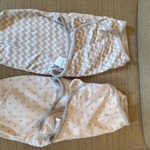 SwaddleMe Cream and Gray Zigzag Swaddle